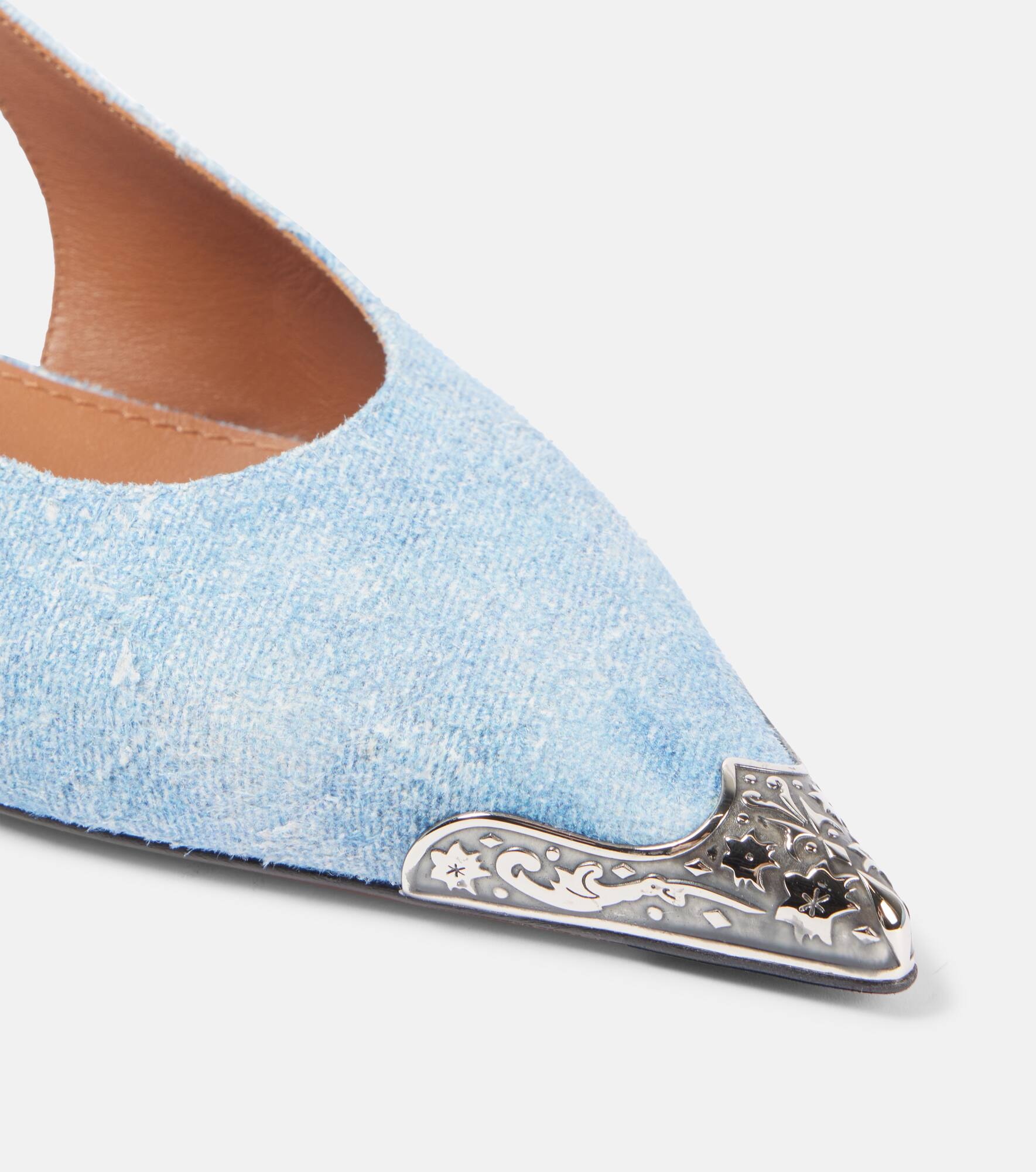 Jessica Western 35 suede slingback pumps - 5