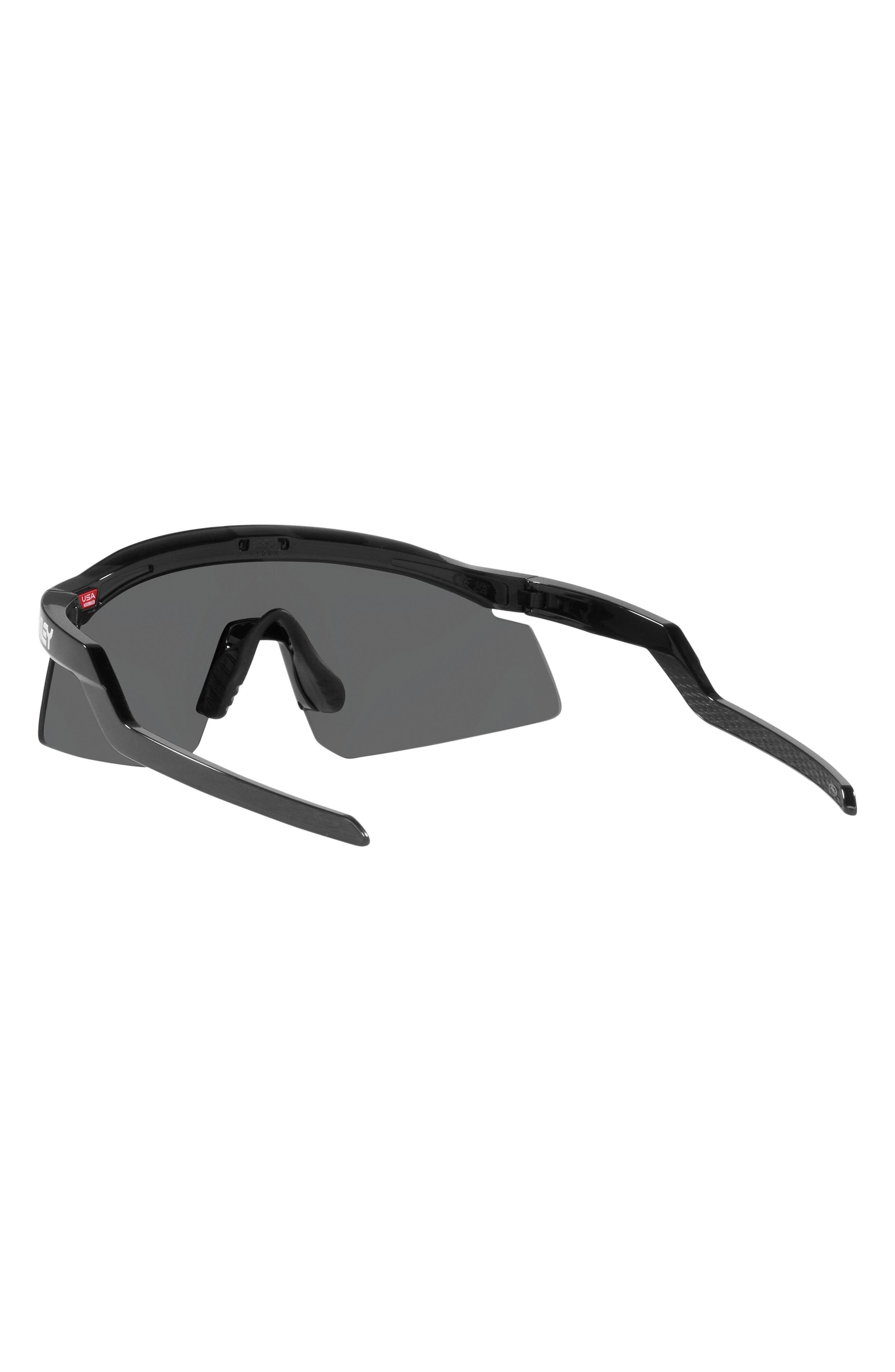 Oakley Hydra 37mm Prizm™ Semirimless Wrap Shield Sunglasses in Black at Nordstrom - 3