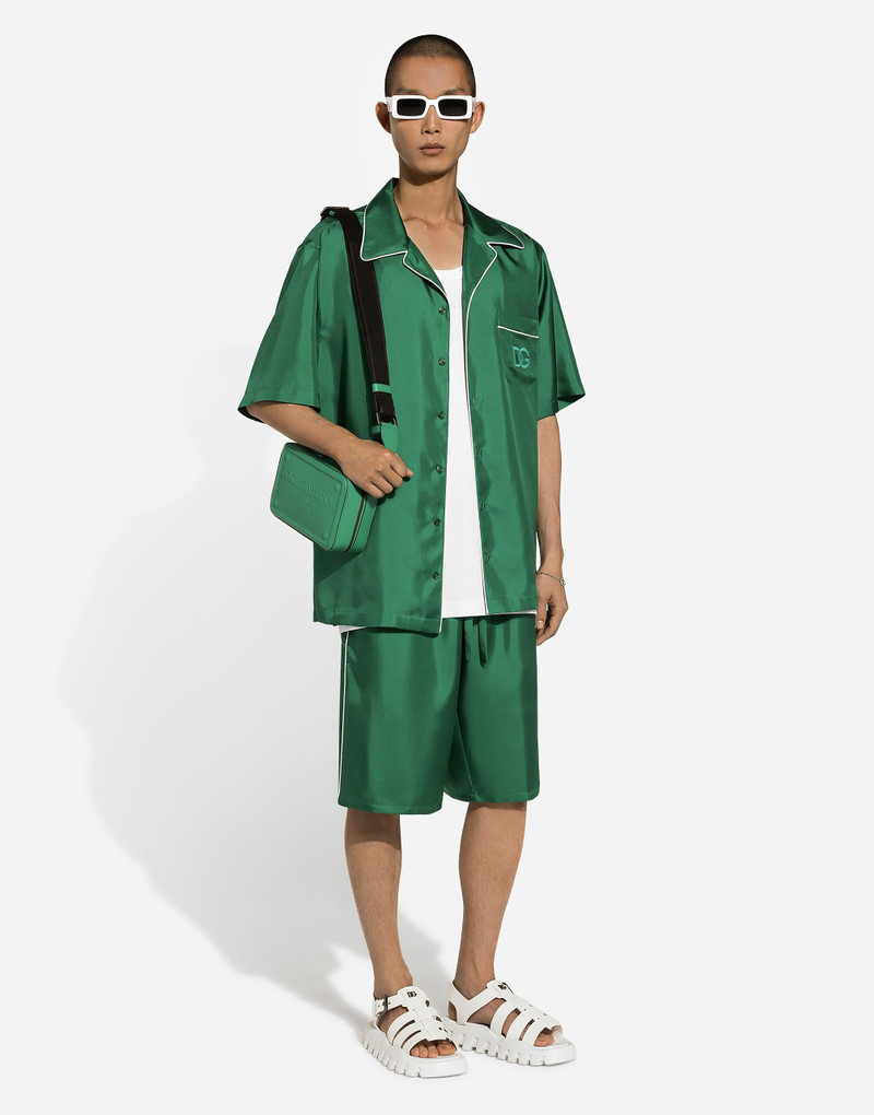Dolce & Gabbana Silk twill shirt with DG embroidery outlook