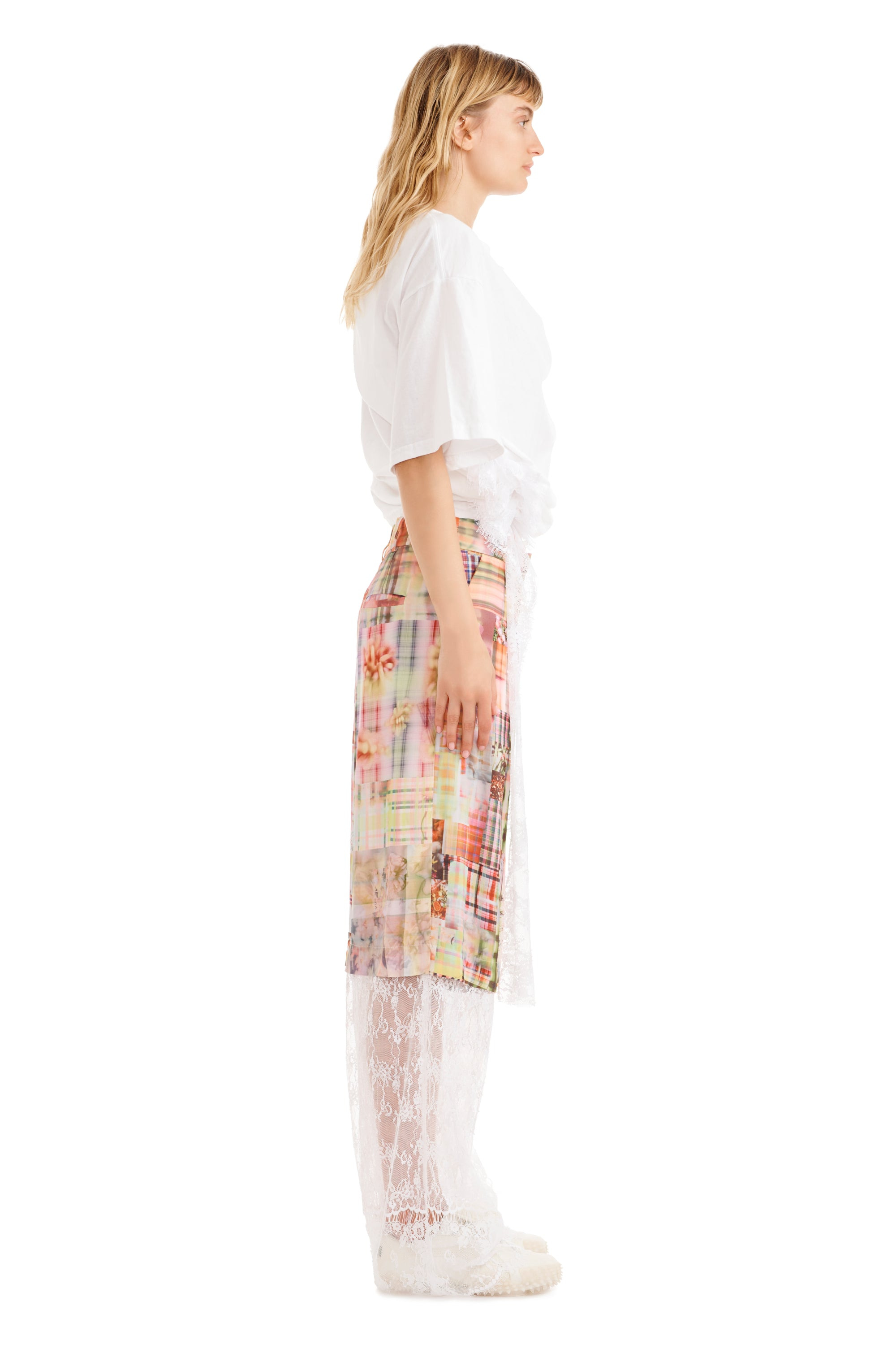 WHITE LACE EVA TEE - 6