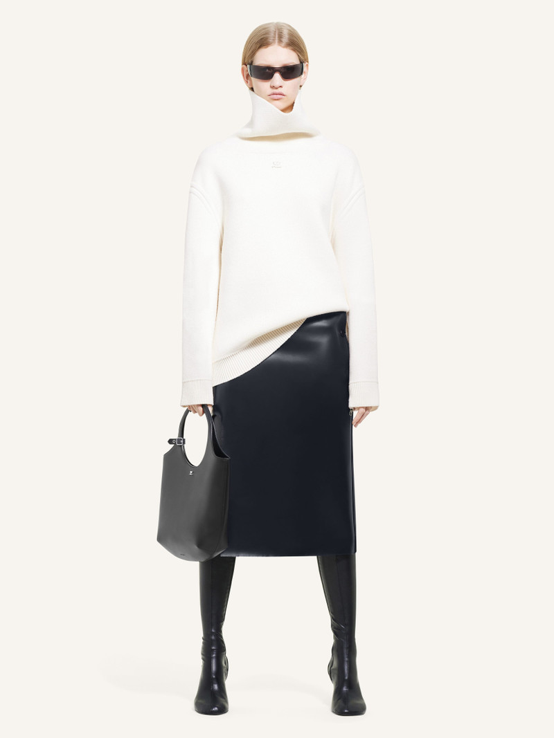 courrèges OVERSIZED MOCKNECK KNIT SWEATER outlook