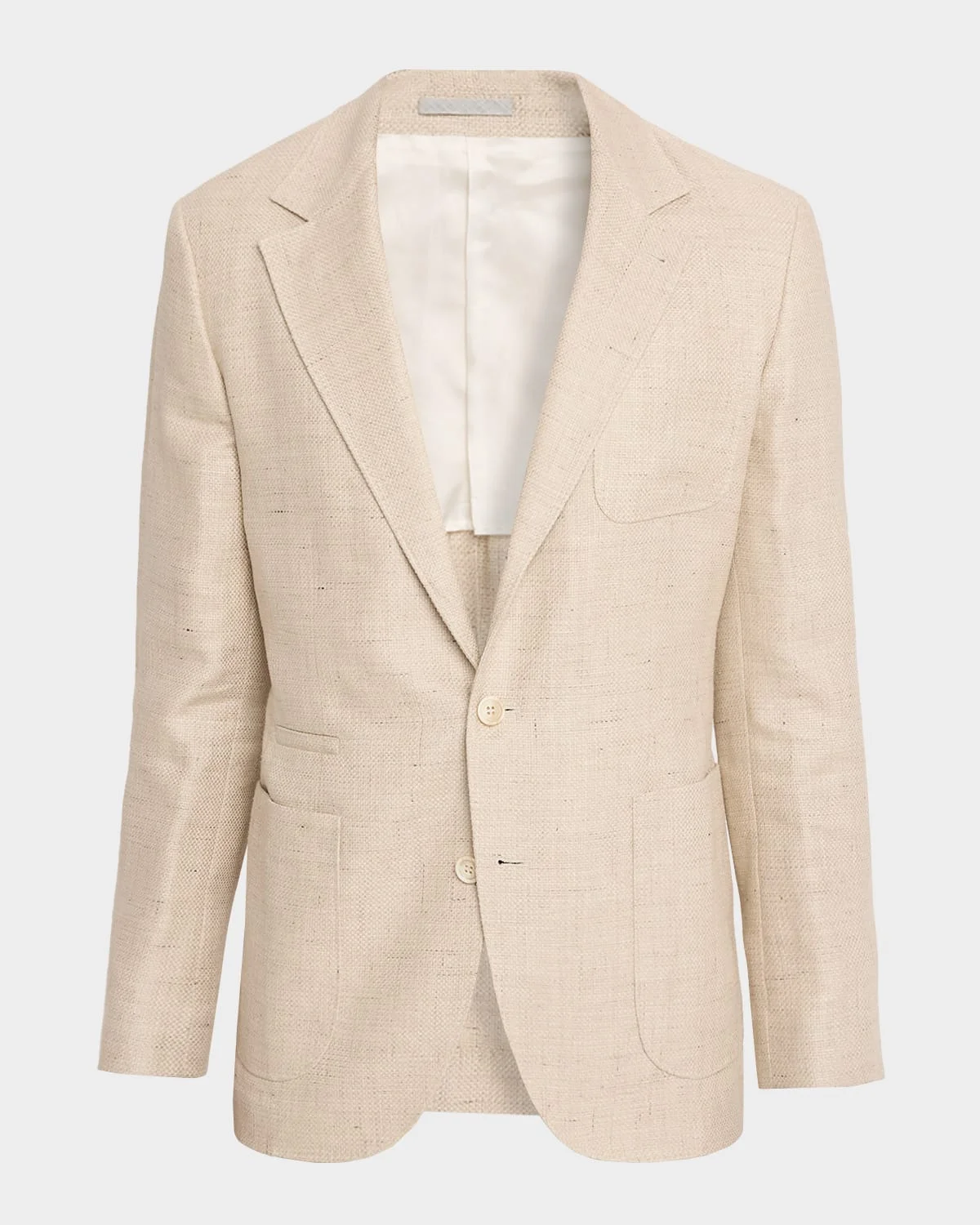 Men's Silk, Linen and Wool Twill Suit Jacket - 1