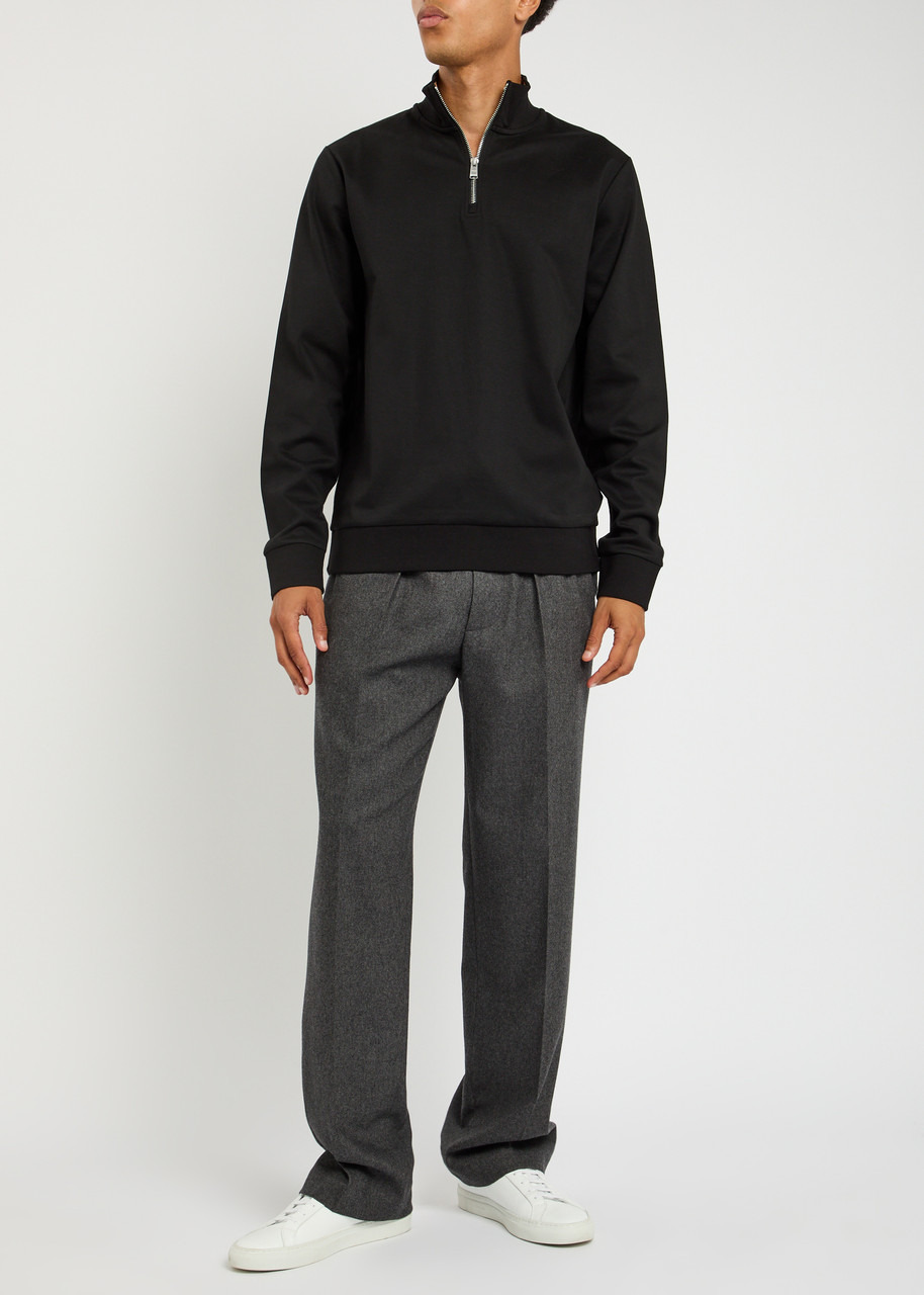 Boss Stimmann Half-zip Cotton-blend Sweatshirt - 4