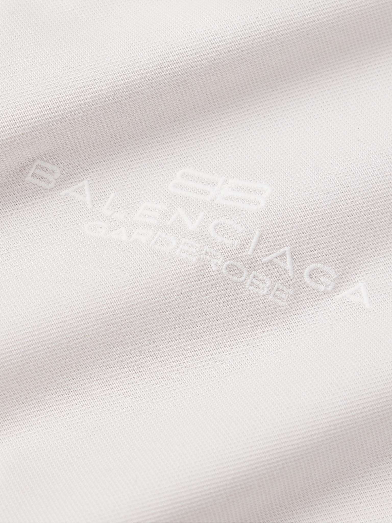 Oversized Layered Logo-Embroidered Cotton-Piqué Polo Shirt - 4