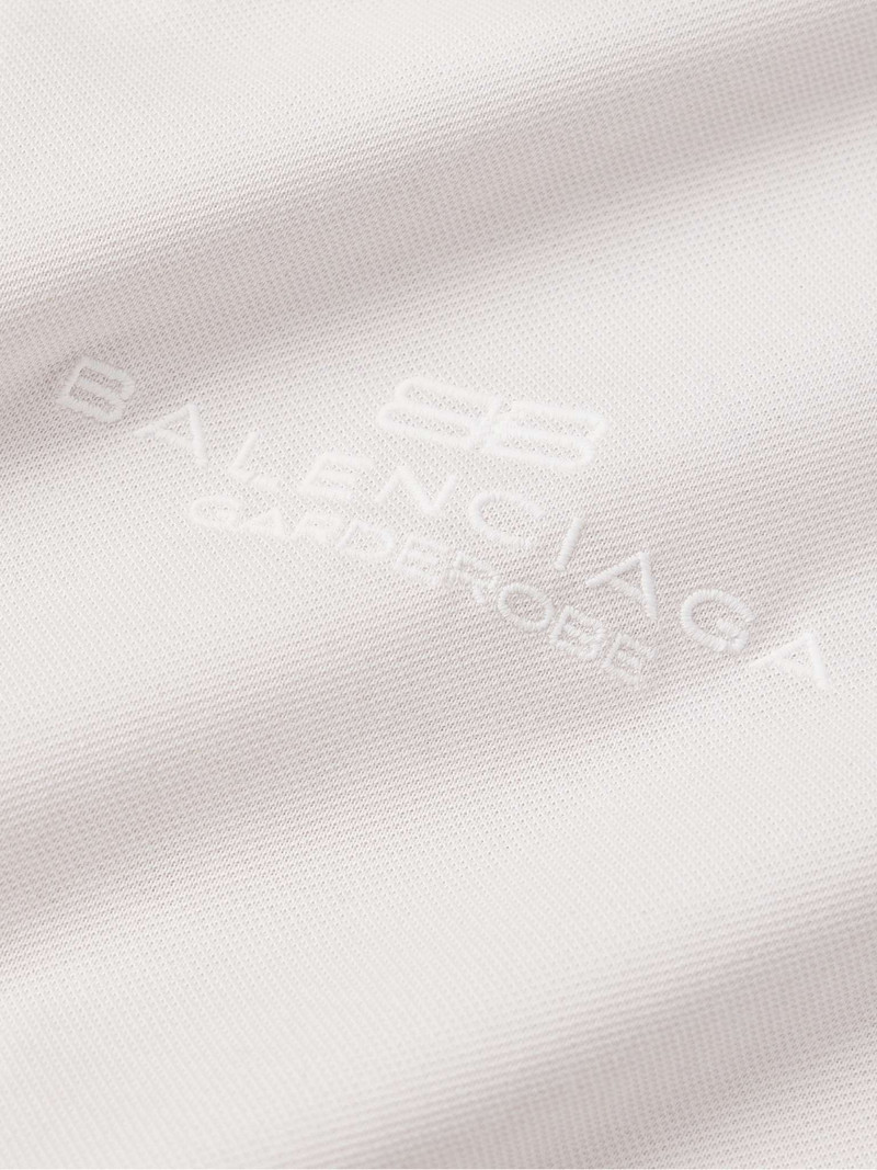 Oversized Layered Logo-Embroidered Cotton-Piqué Polo Shirt 4