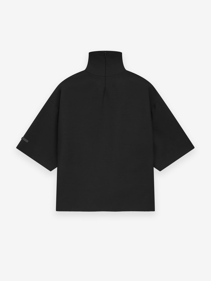 Wool Mohair High Neck Short Sleeve Shirt 2