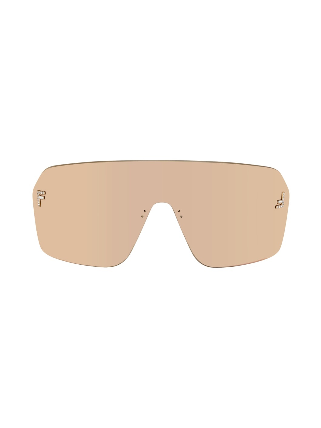 Gold Fendi First Crystal Sunglasses - 1