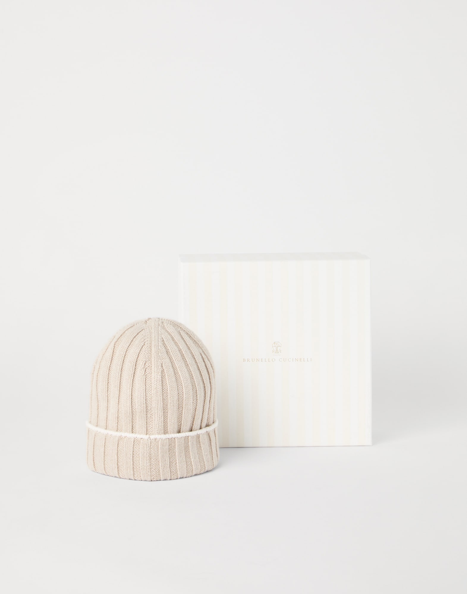 Cashmere rib knit beanie - 4