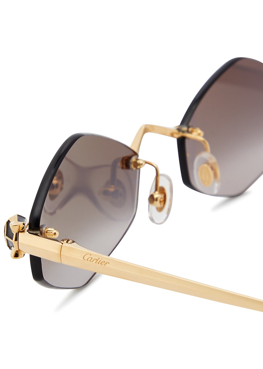 Cartier Rimless Oval-frame Sunglasses - 3