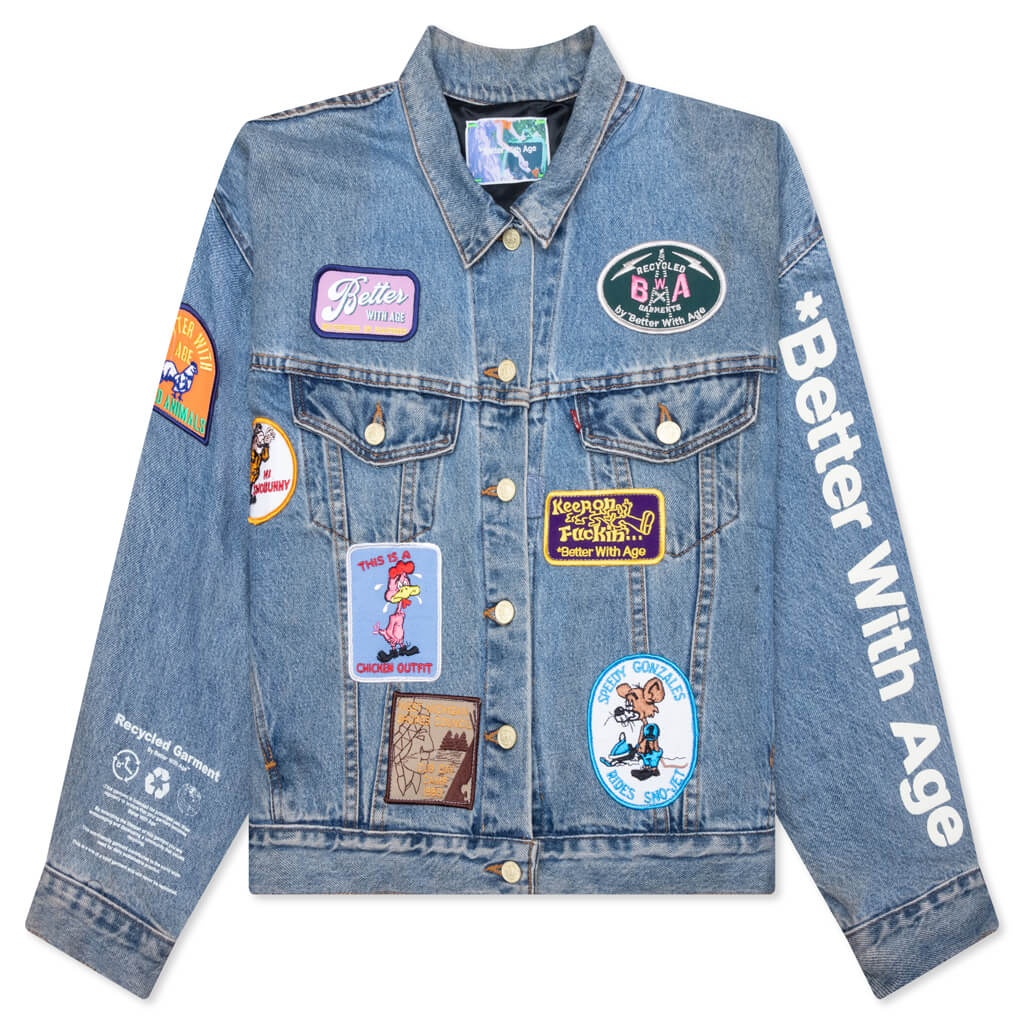【BETTER WITH AGE】Charlatan Reversible Denim BaseballJacket Better With Age CHARLATAN REVERSIBLE DENIM/BASEBALL JACKET