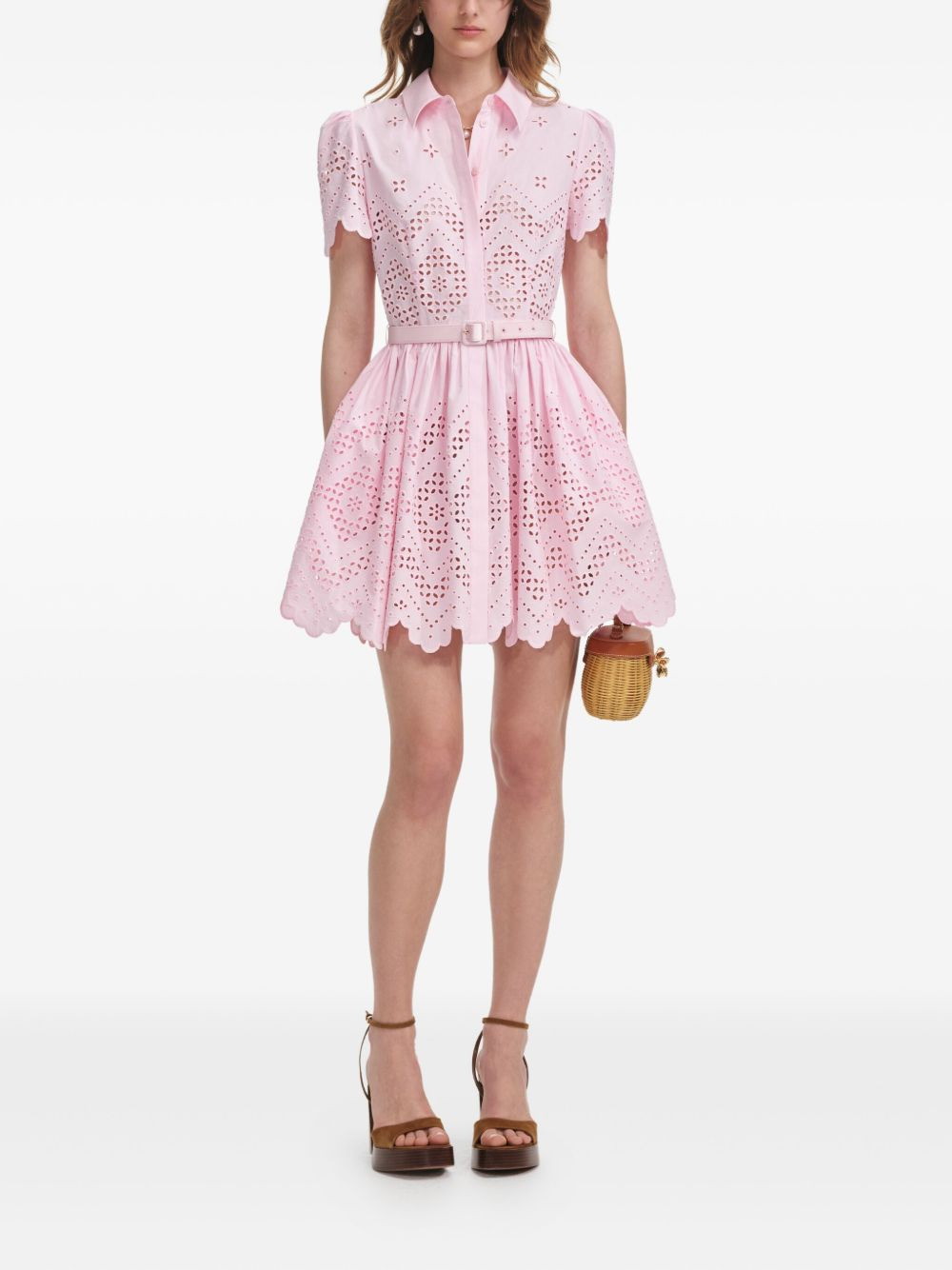 Self Portrait Women Embroidery Mini Dress - 1