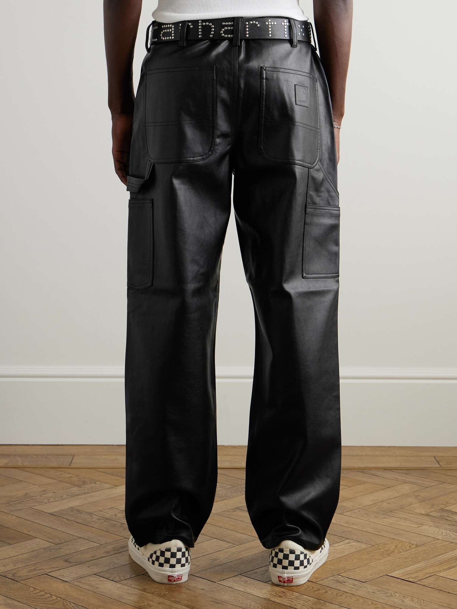 Single-Knee Straight-Leg Full-Grain Trousers - 4