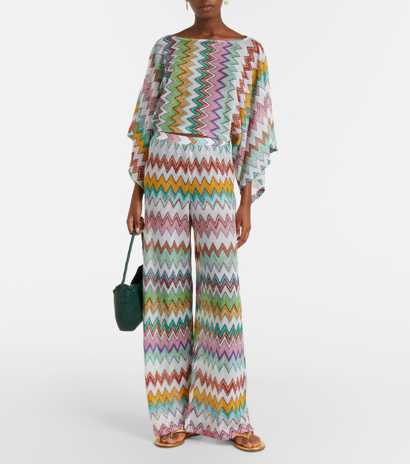 Missoni Zigzag lamé straight pants outlook