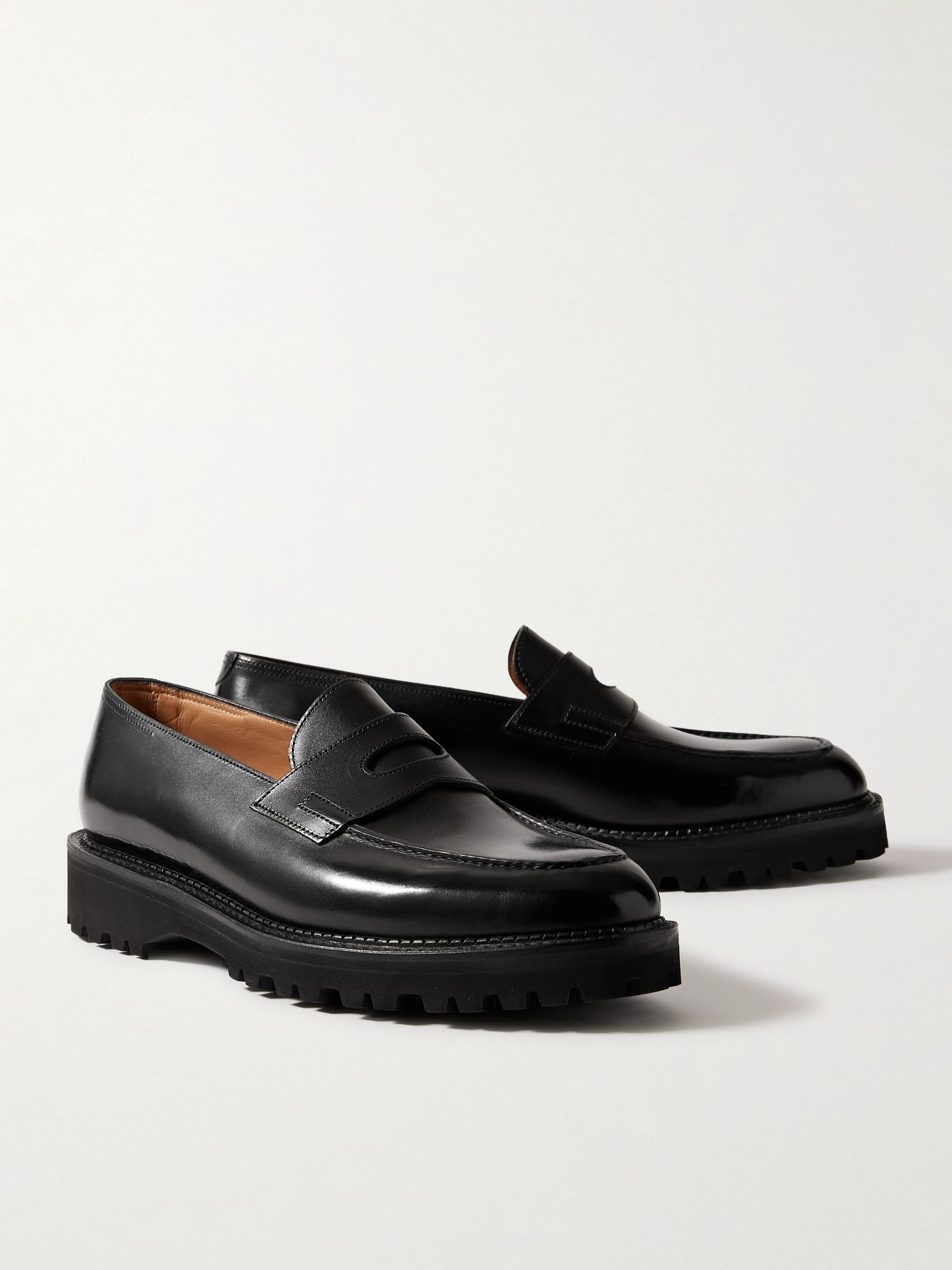 Lopez New Standard Leather Penny Loafers Black - 4