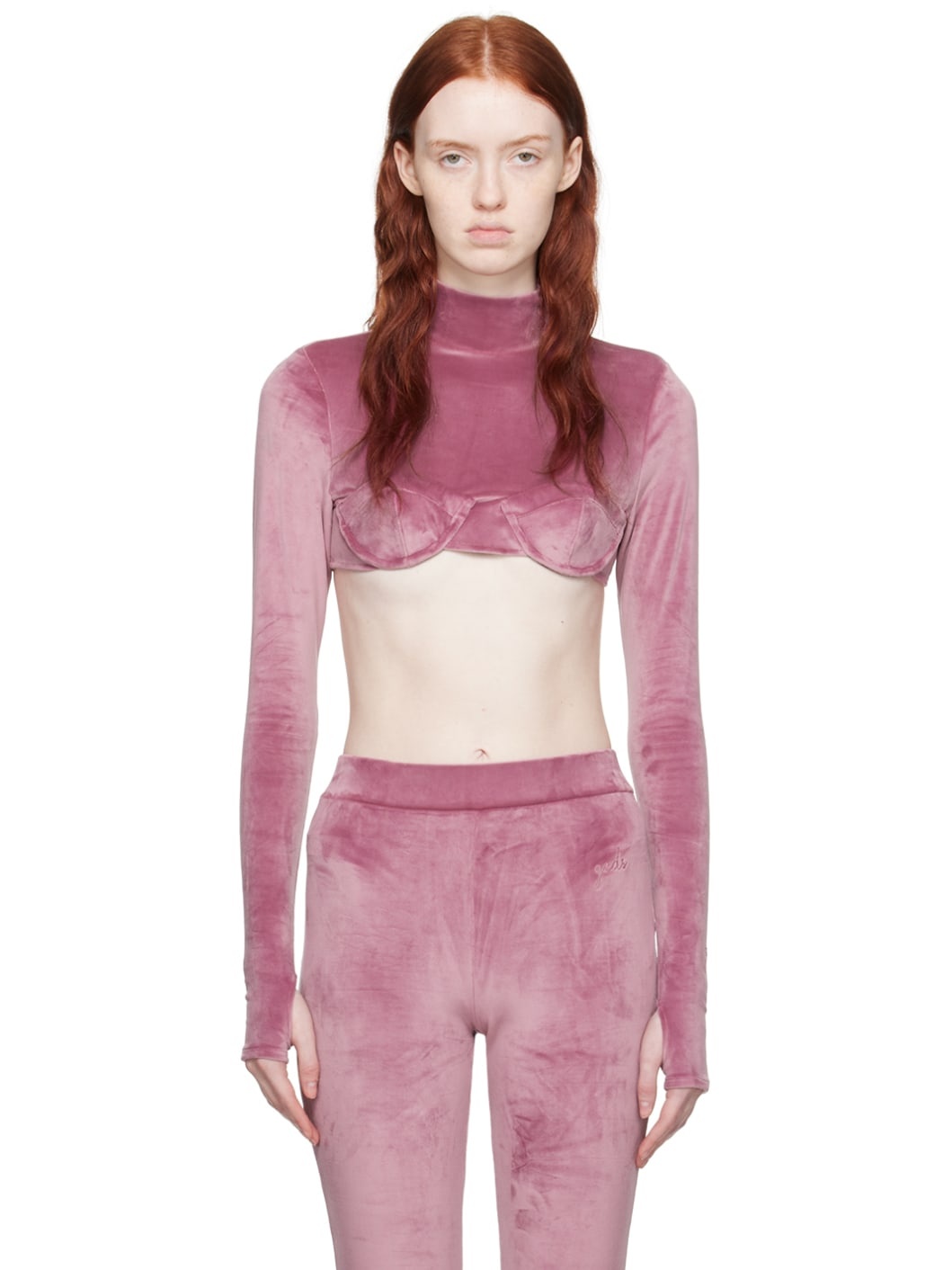 Purple Cropped Turtleneck - 1