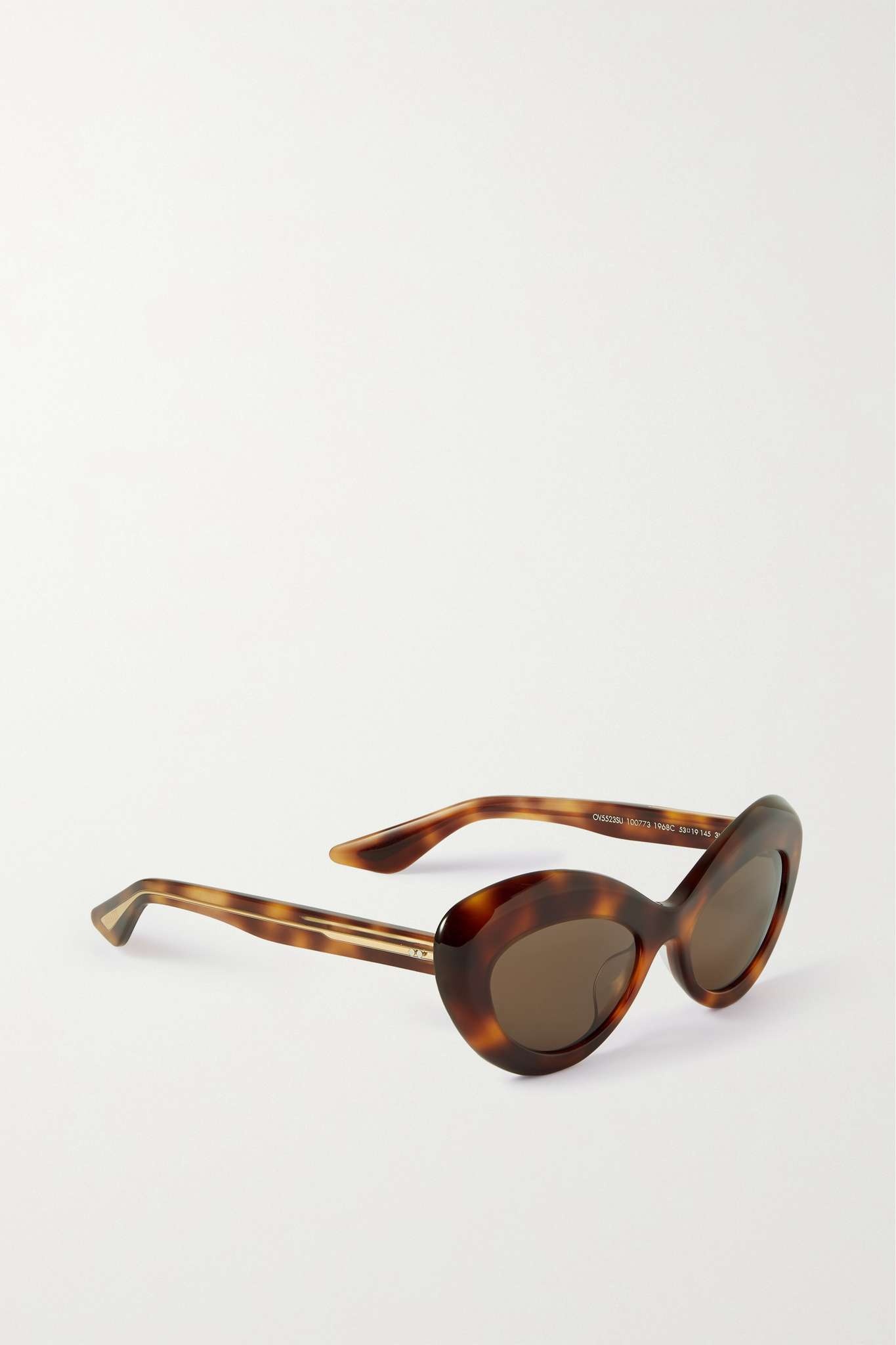 + Khaite 1968C oval-frame tortoiseshell acetate and gold-tone sunglasses - 3