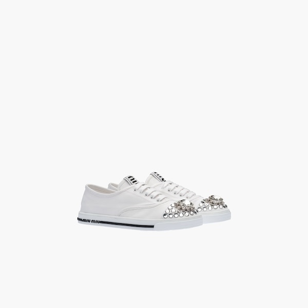 Cotton gabardine sneakers - 3