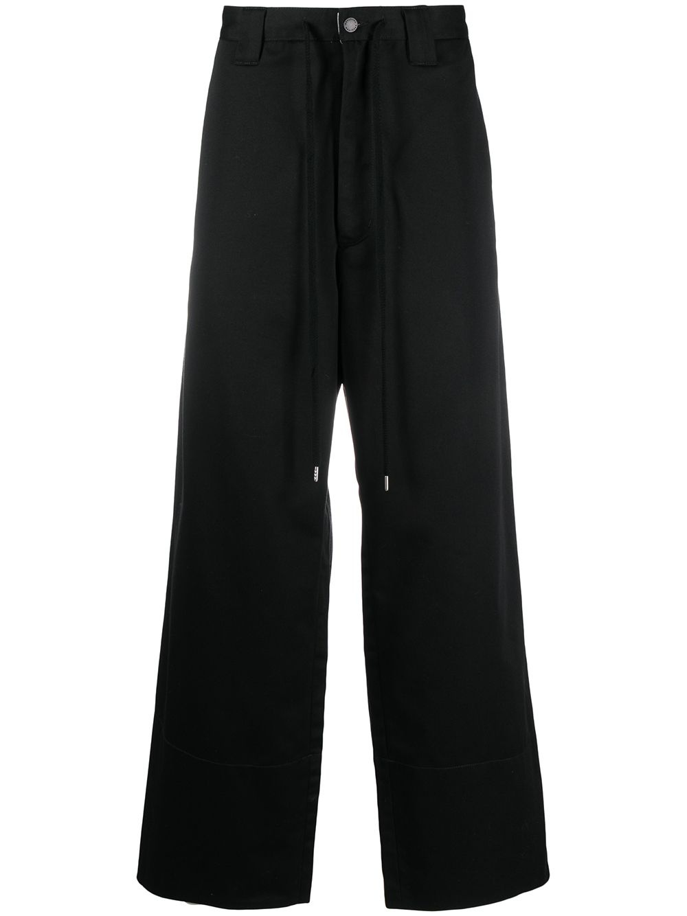 logo-patch wide-leg trousers - 1