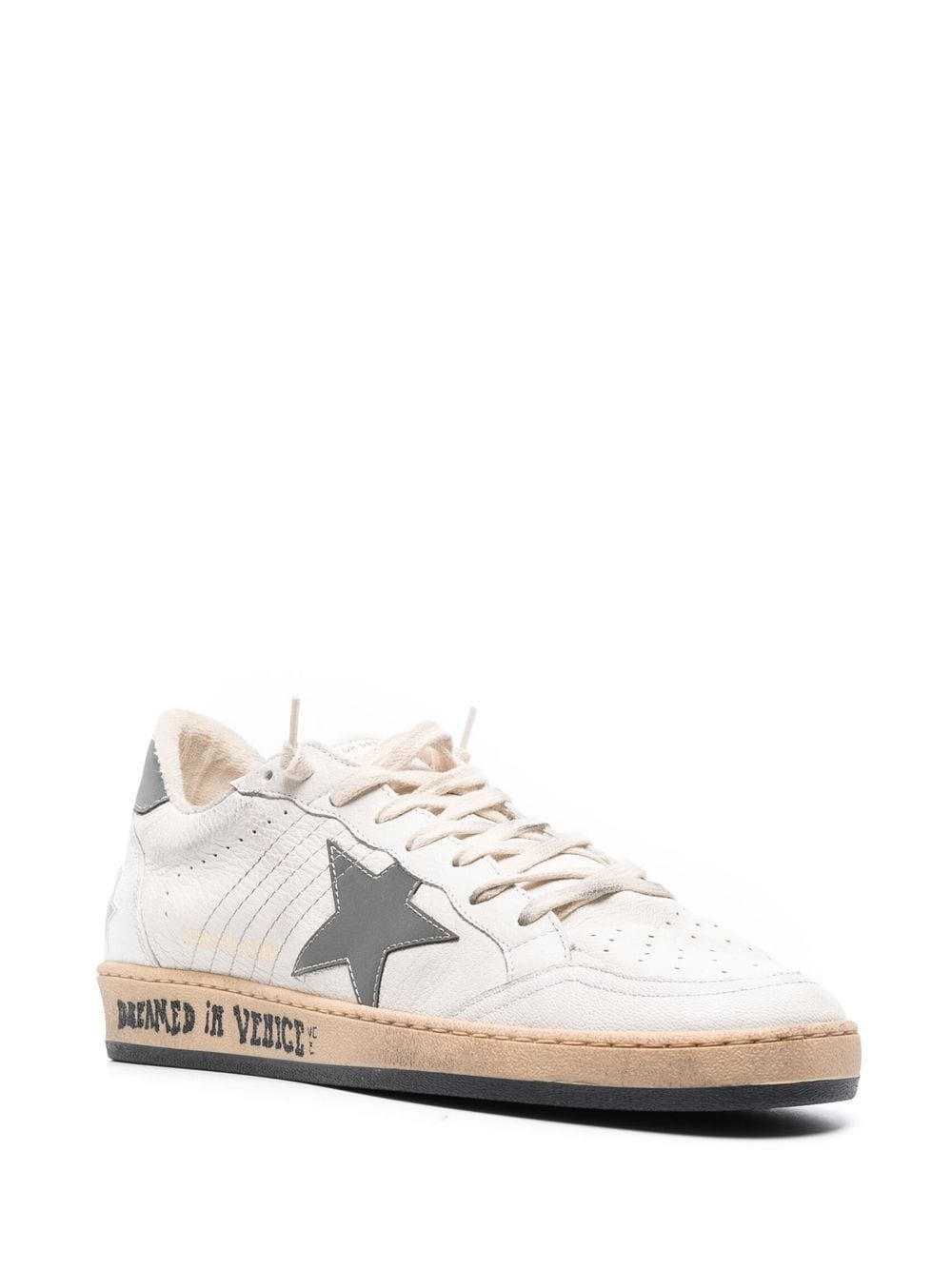 star-patch lace-up sneakers - 2