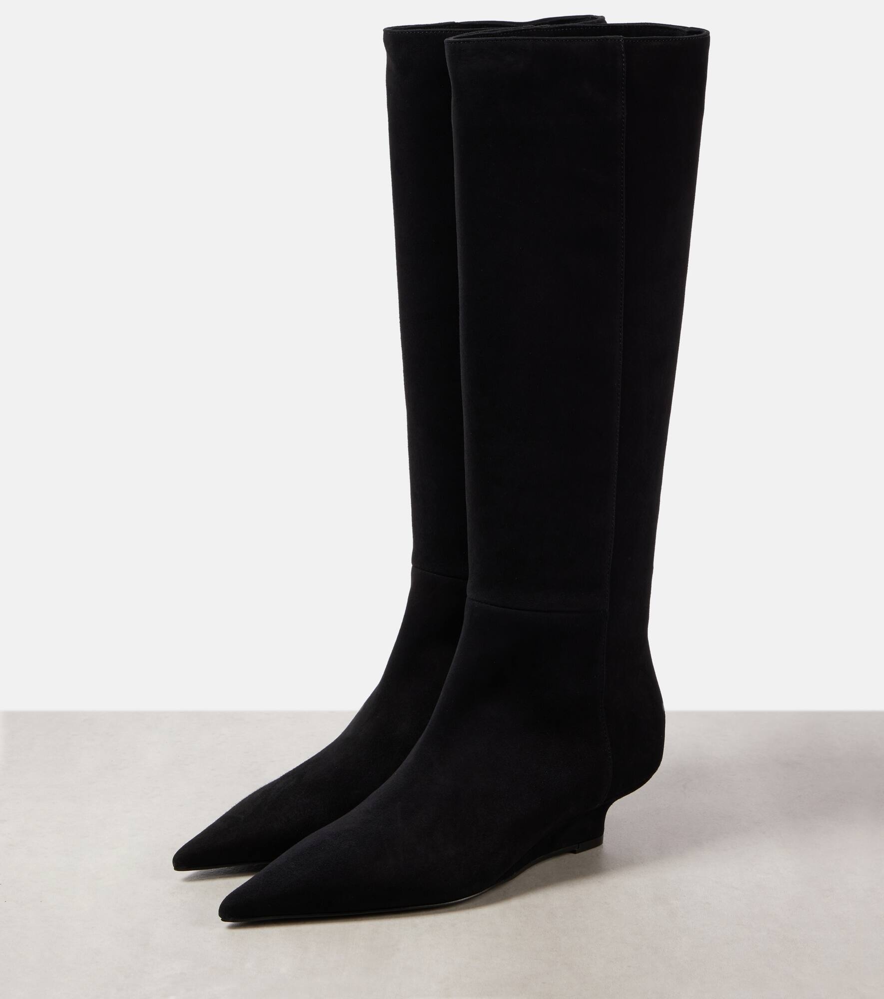 Sharp 40 suede knee-high boots - 4