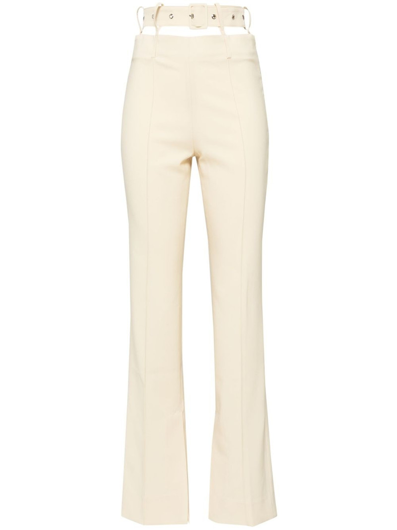 belted flared trousers 1