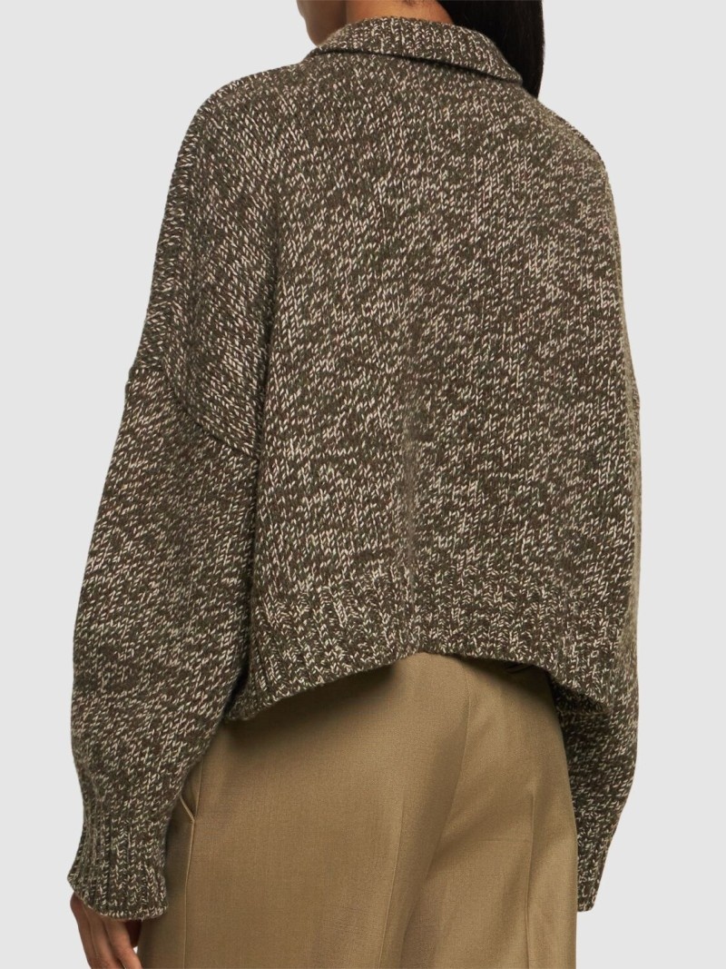 Wool blend knit cardigan - 3