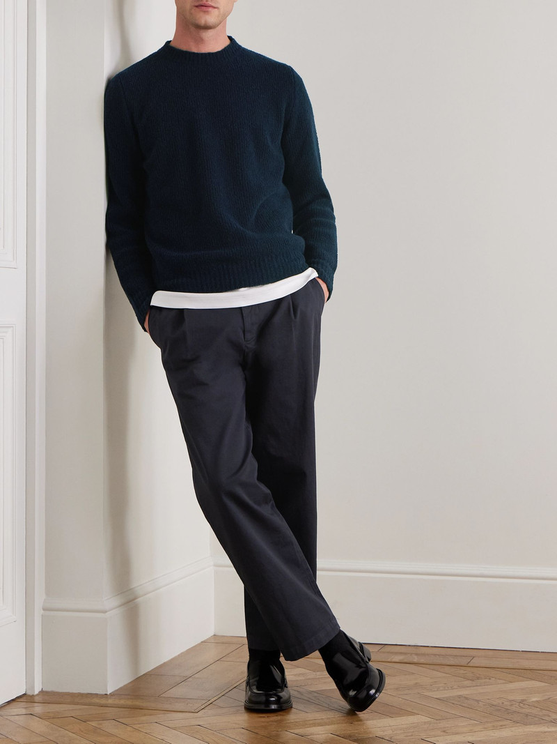 BARENA Wool-Blend Chenille Sweater Navy outlook