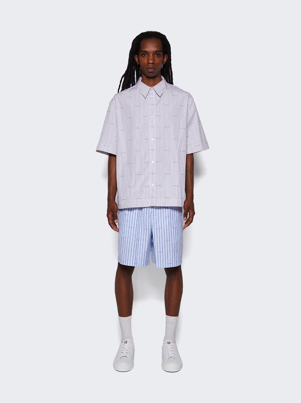 Short Sleeve Boxy Fit Shirt Grey - 2