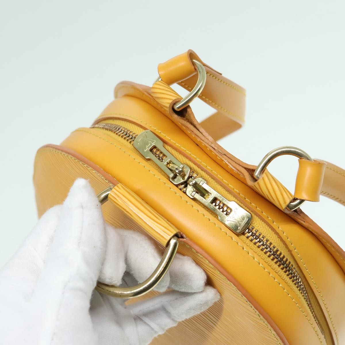 LOUIS VUITTON Epi Mabillon Backpack Yellow M52239 - 6