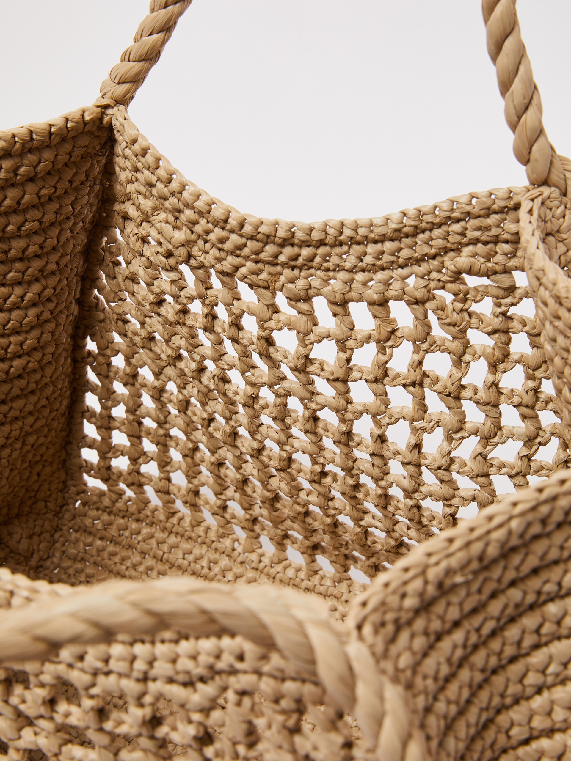 Raffia-effect small Marine bag - 5