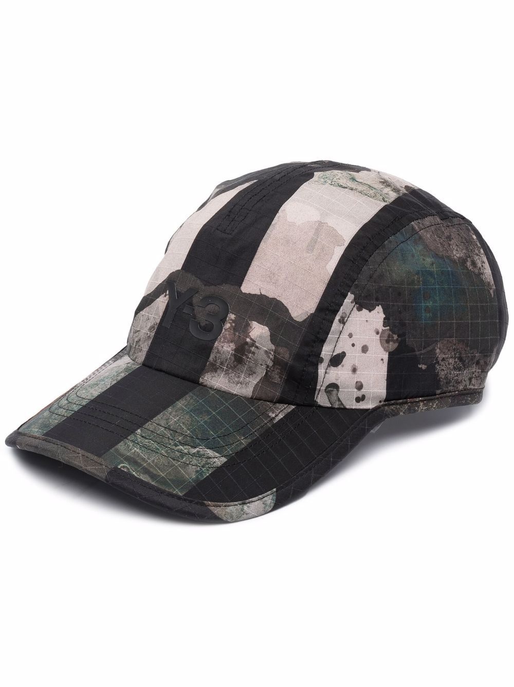 abstract-print baseball cap - 1