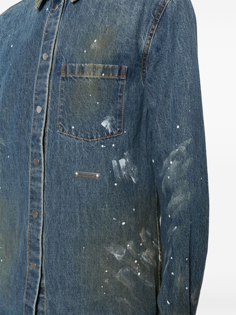 painted denim shirt - 5
