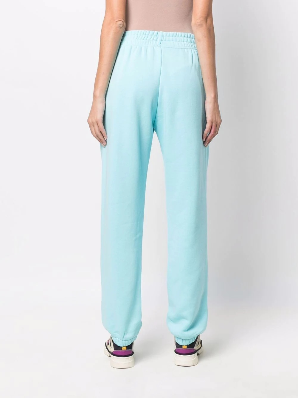 elasticated-waist cotton track trousers - 4