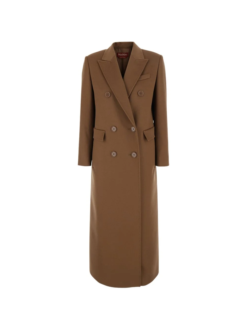 double-breasted peak-lapels coat - 1