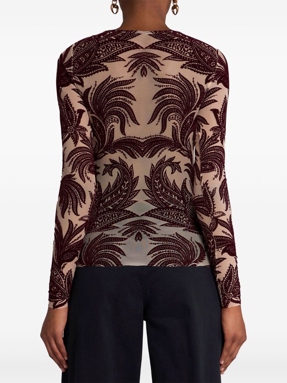 flocked tulle top - 3