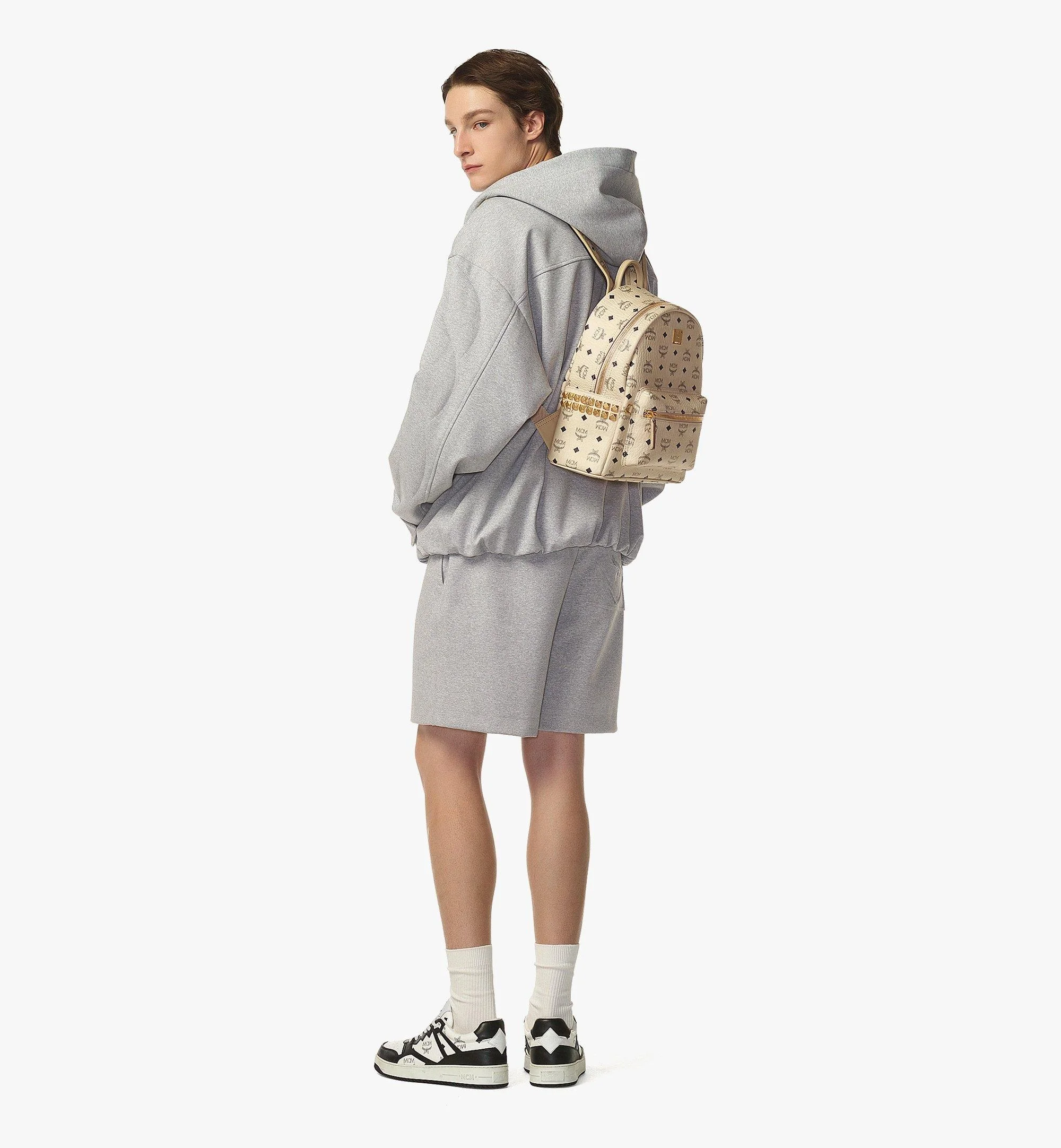 MCM Stark Side Studs Backpack in Visetos | REVERSIBLE