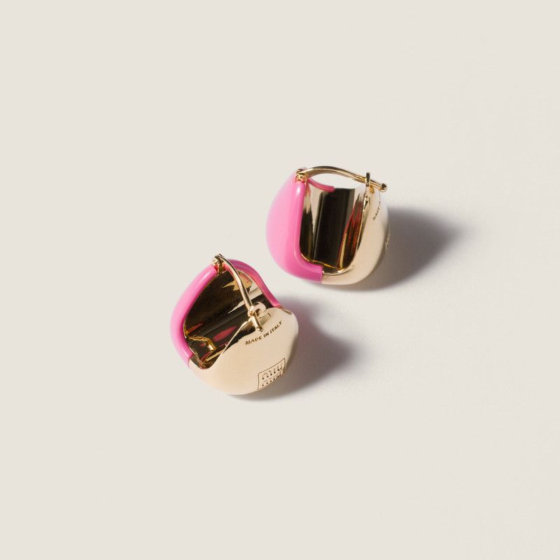 Miu Miu Enameled metal earrings outlook