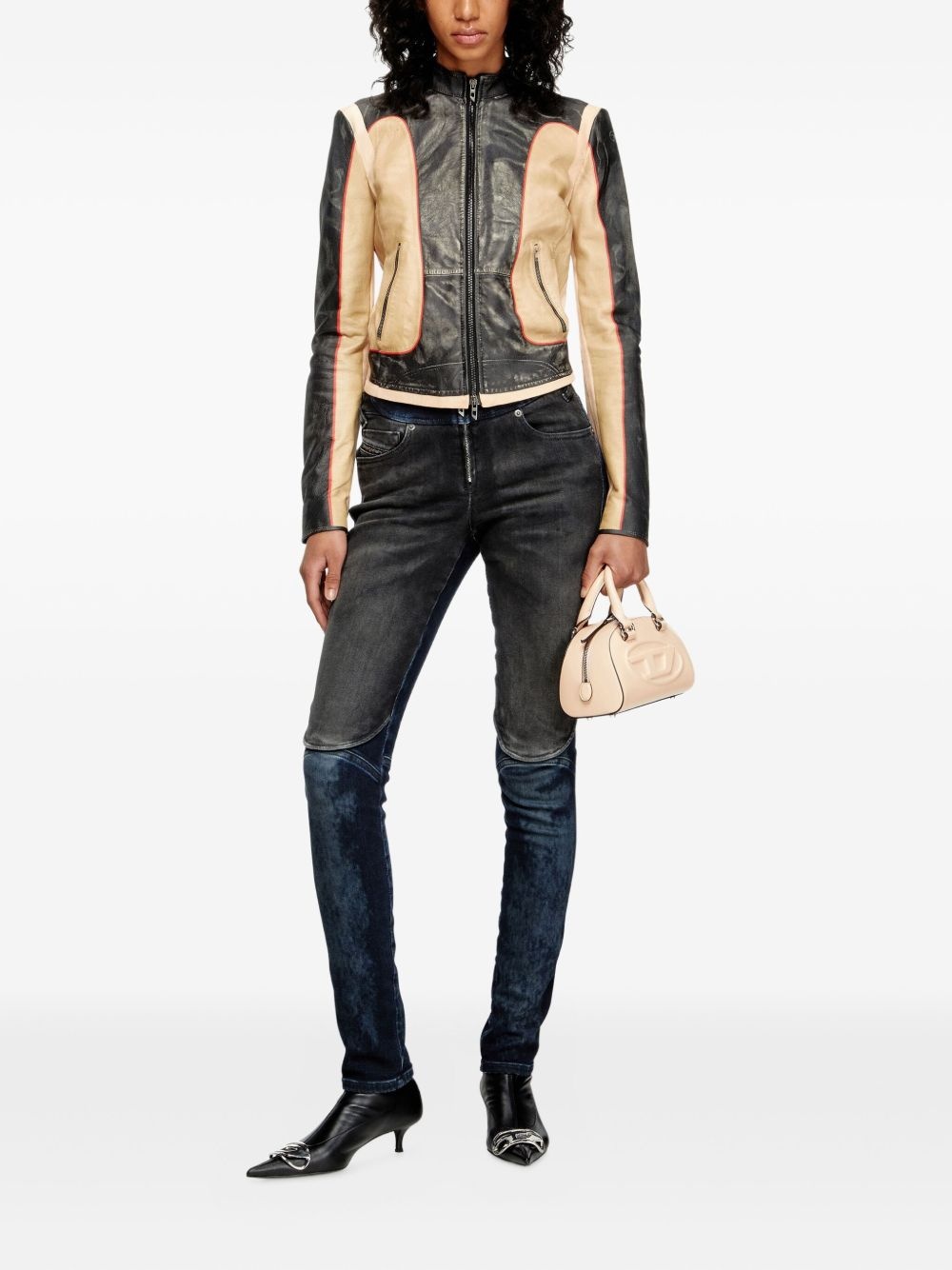 L-Oonie panelled leather jacket - 2