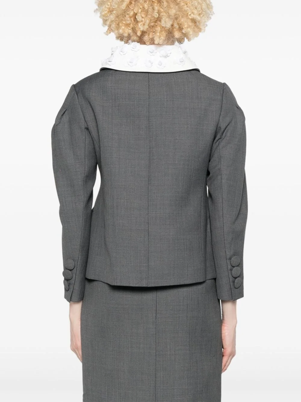 SHUSHU/TONG sequinned-collar jacket | REVERSIBLE