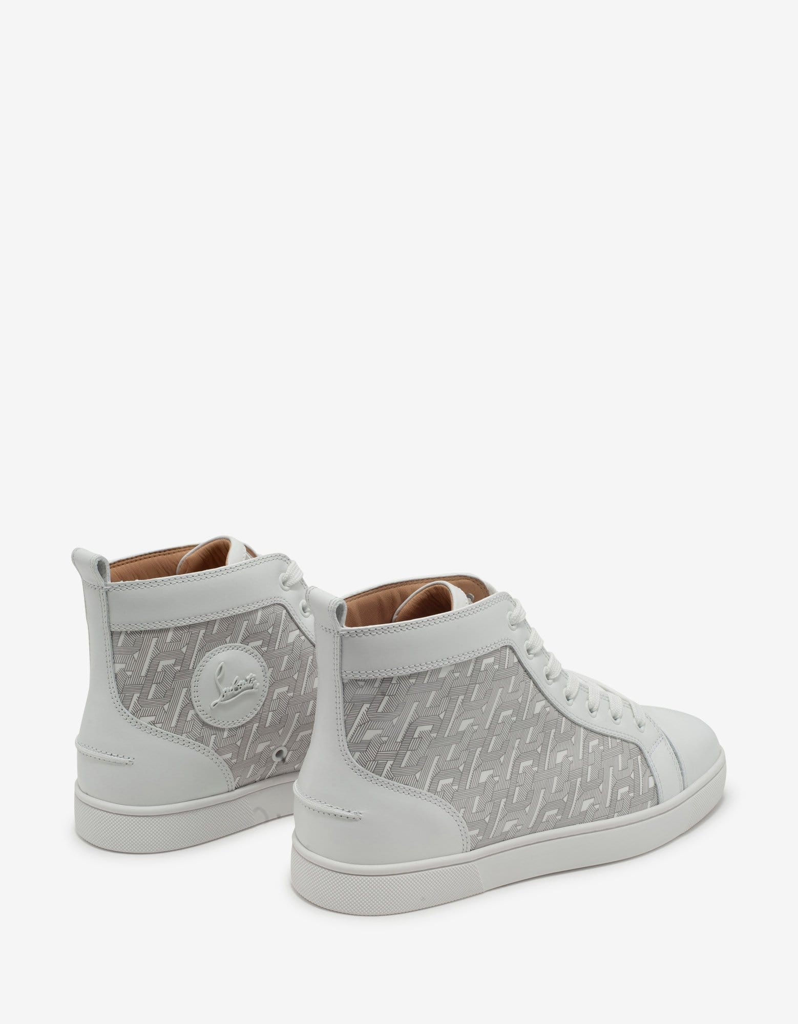 Christian Louboutin Louis CL Motif White High Top Trainers - 6