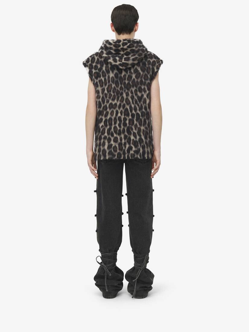 Sleeveless Hooded Sweatshirt - 5