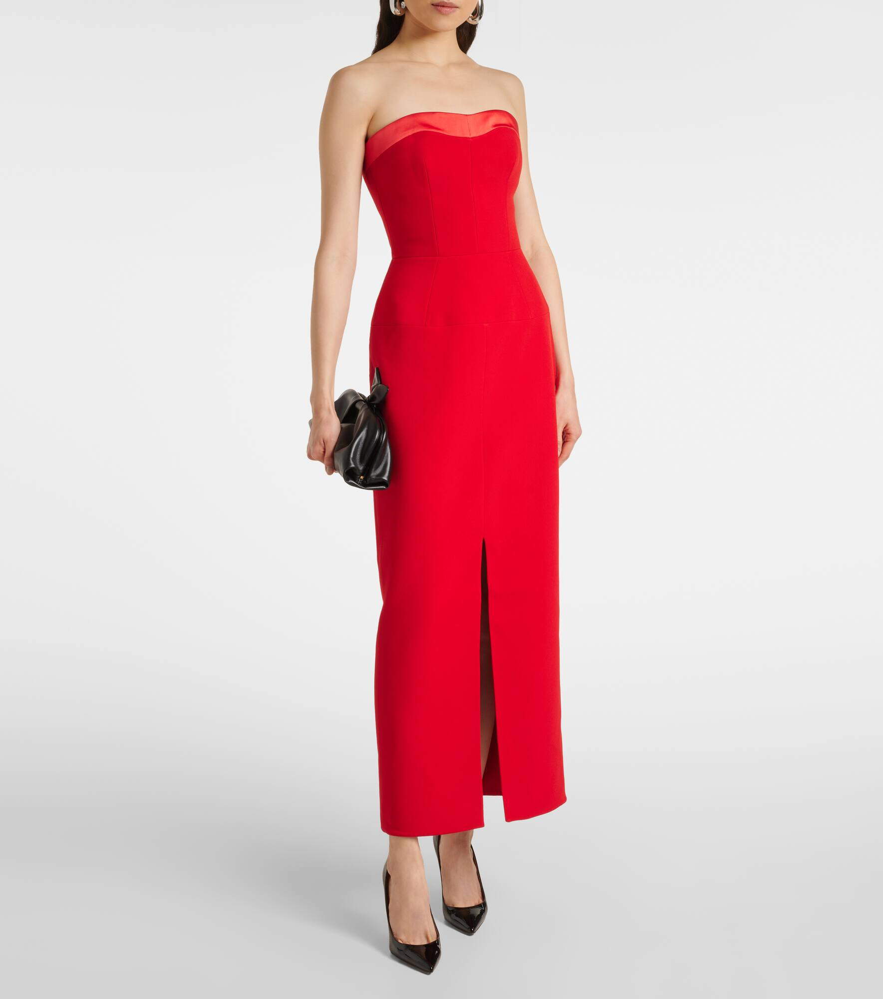Sydney satin-trimmed midi dress - 2