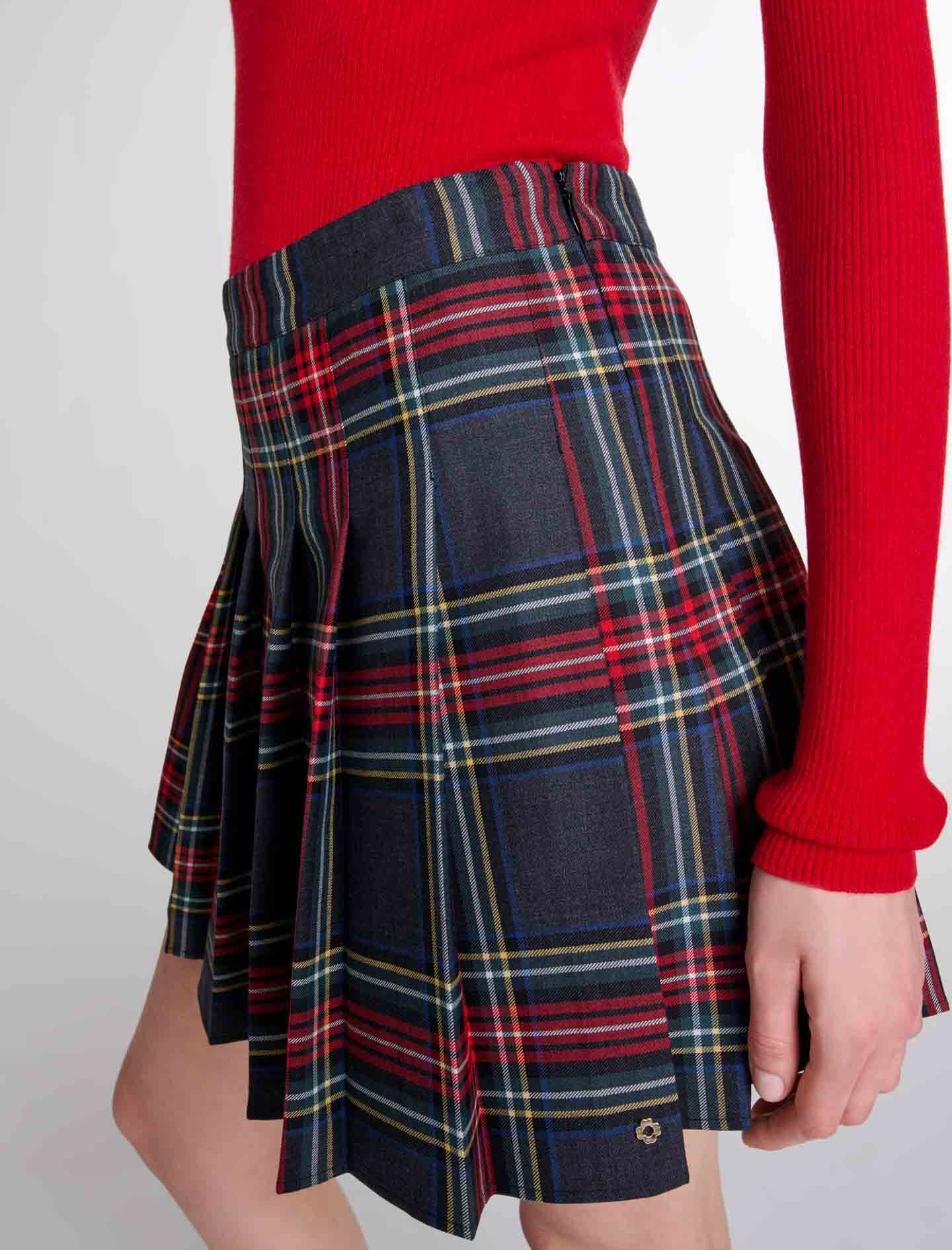 Short tartan print skirt - 6