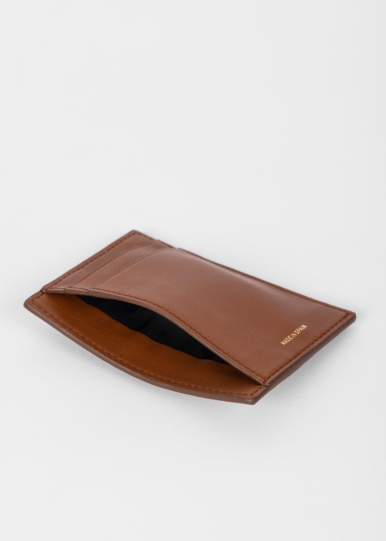 Woven Front Calf Leather Credit Card Holder - 4