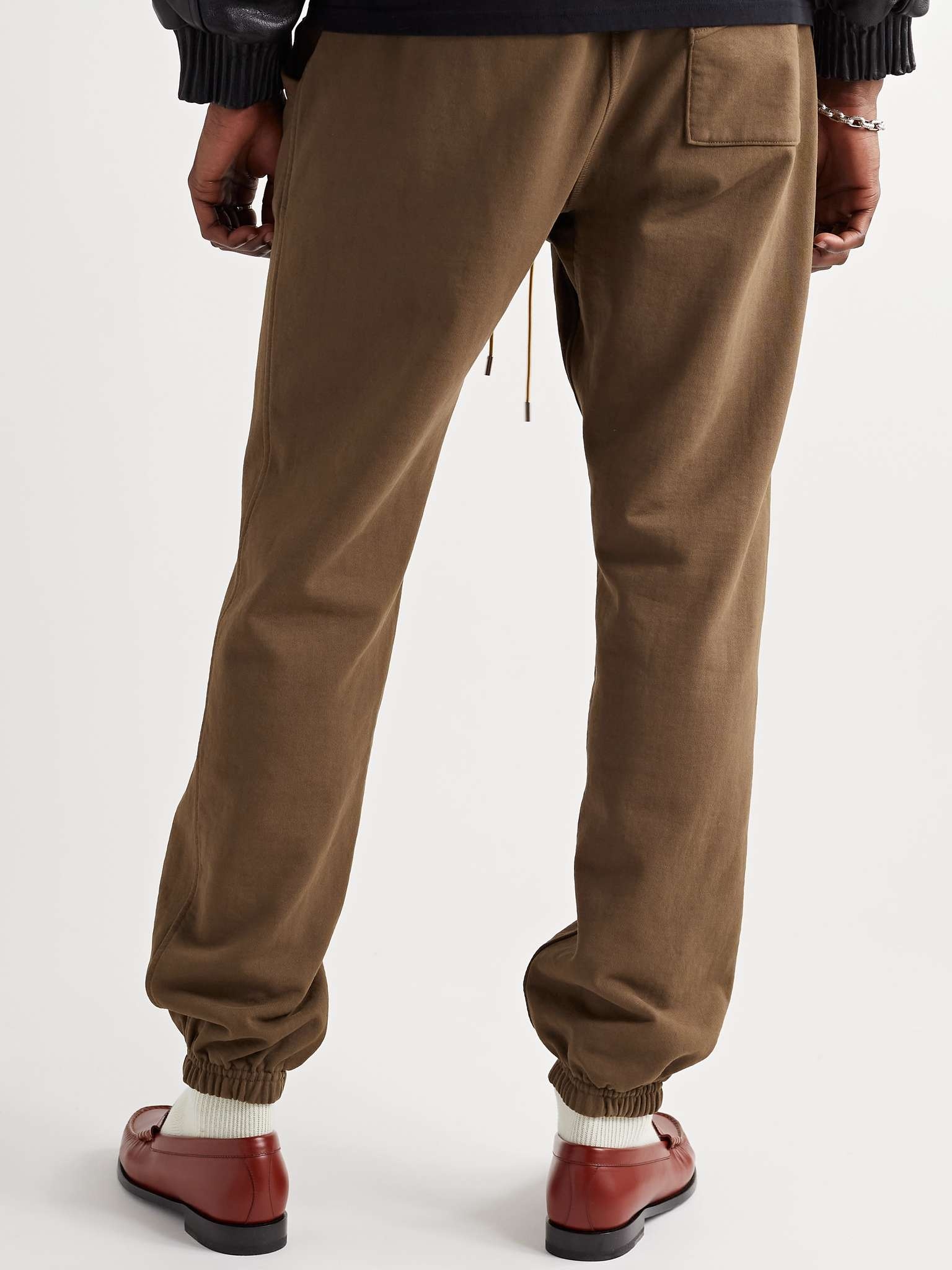 Tapered Logo-Embroidered Cotton-Jersey Sweatpants - 8