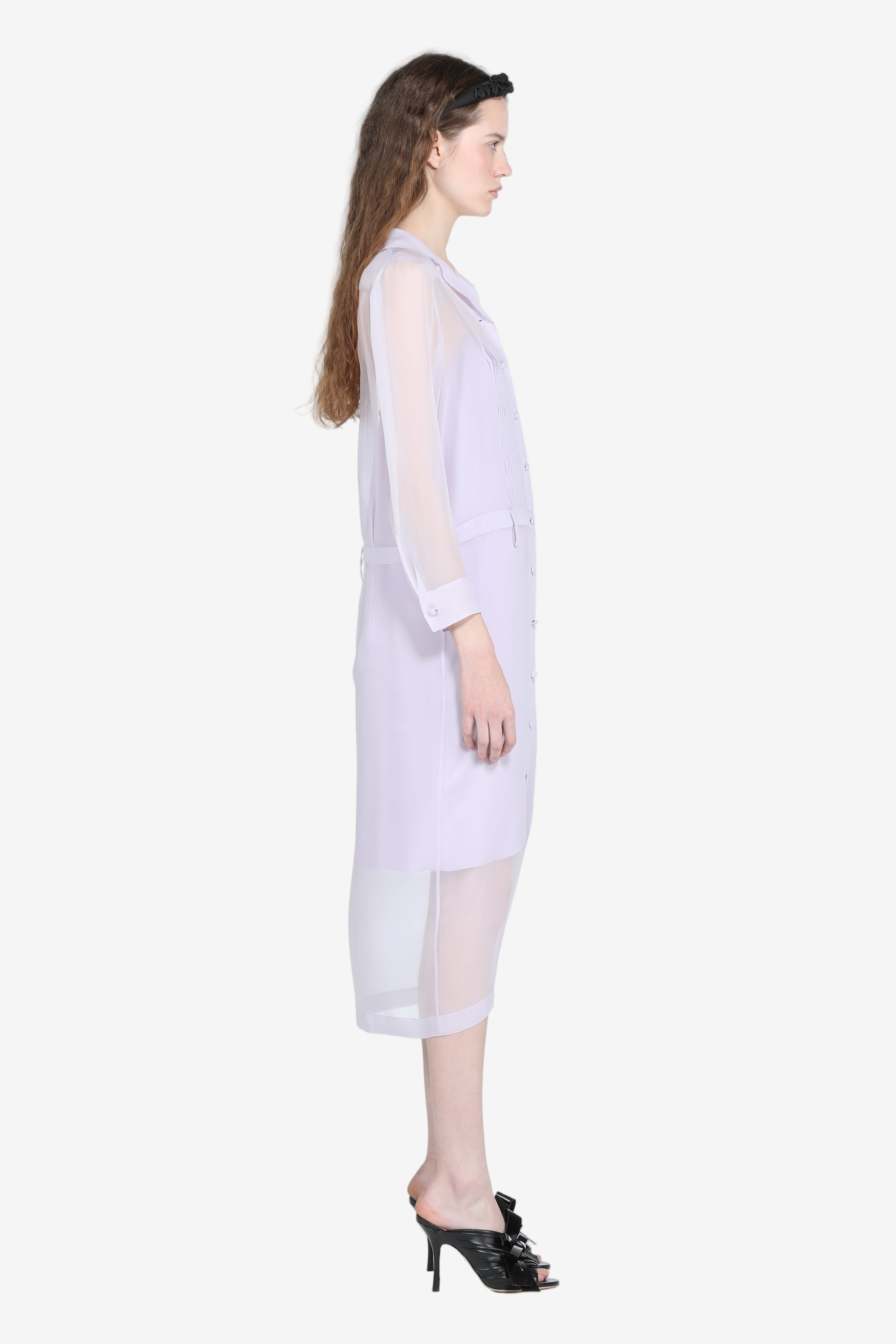 DRESS IN LIGHT FABRIC AND SLIP - 3