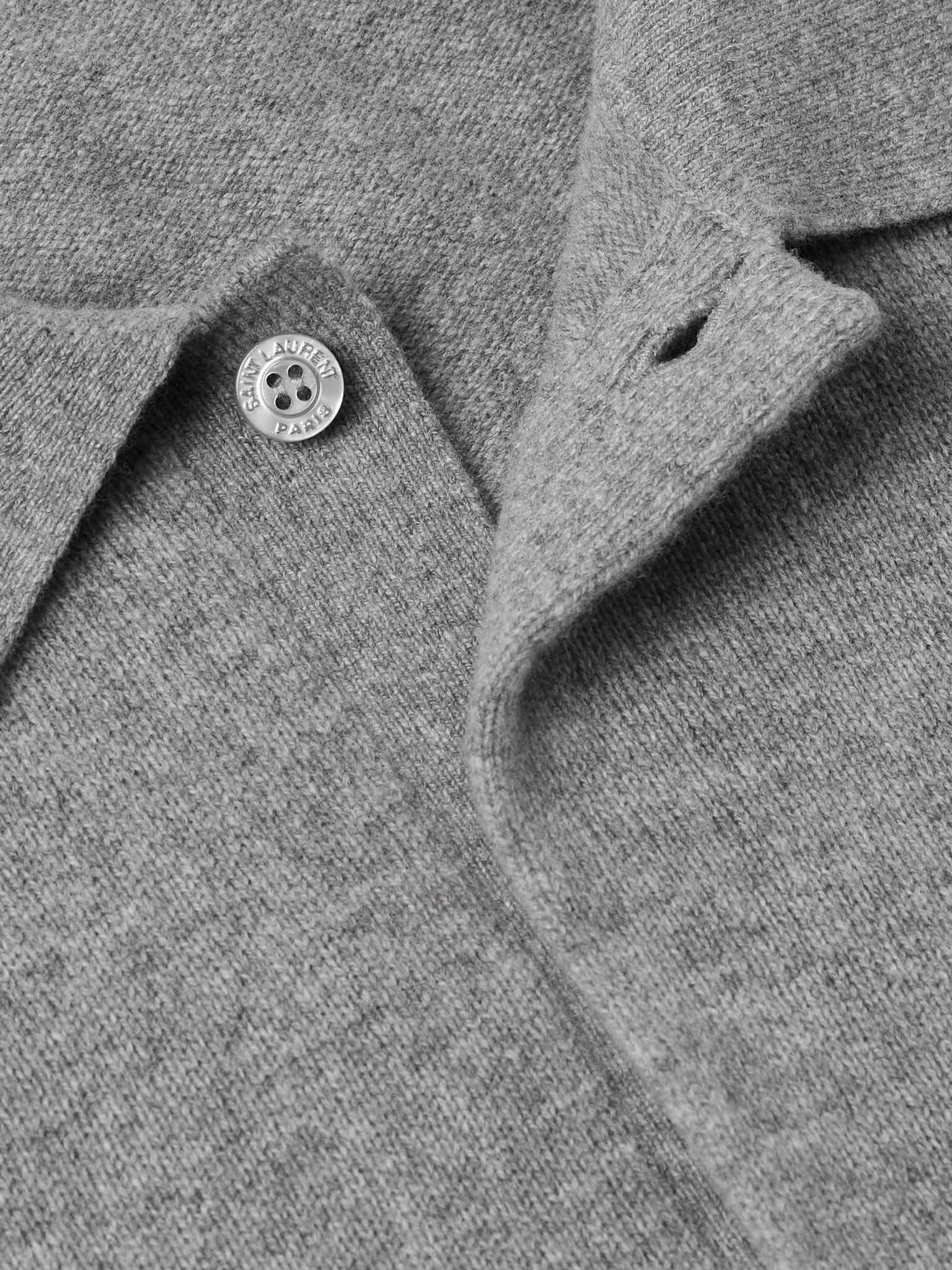 Wool Polo Sweater Gray - 4