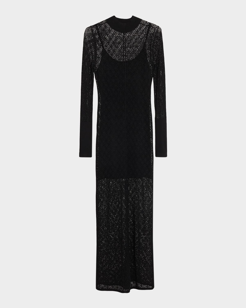 Lace Mock-Neck Maxi Dress 1