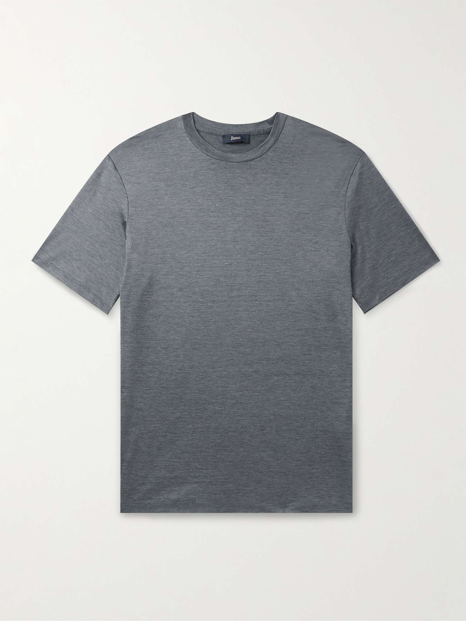 Silk and Cotton-Blend T-Shirt - 1