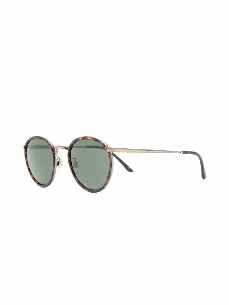 GIORGIO ARMANI tortoiseshell round-frame sunglasses outlook